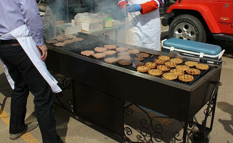 Special Event Rentals - Calgary's Rentals for Outdoor Barbecues - 6 foot Barbecue grilling Burger Patties